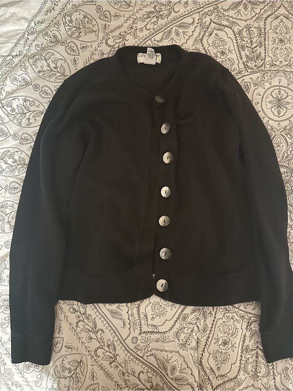 Covington Black Button-Front Women's Blazer Jacket
